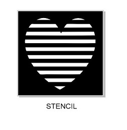 Heart Stencil multi size available  min buy 3